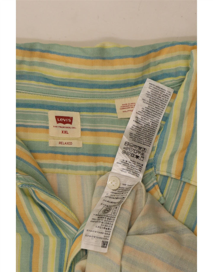 Camisa masculina Levi's 2XL algodão listrado multicolorido