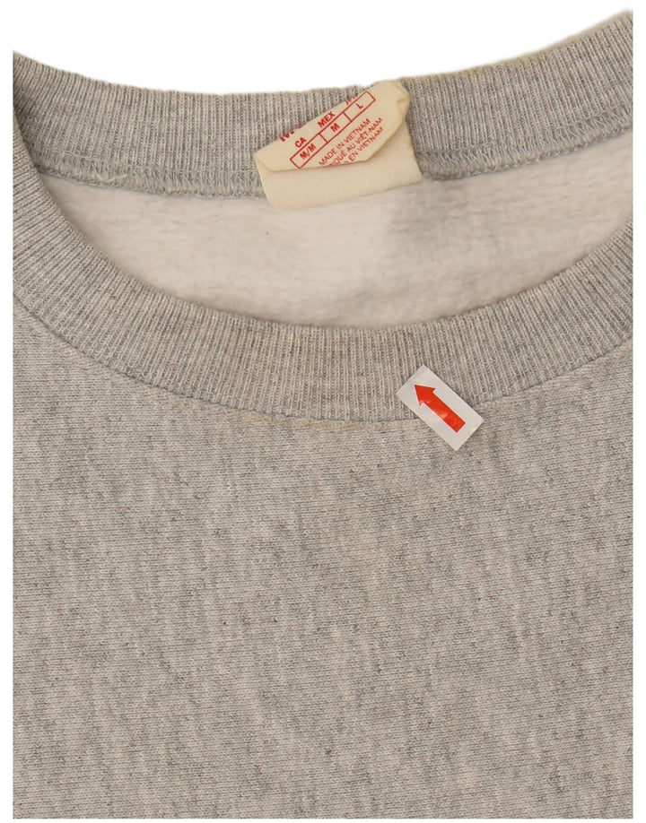 CHAMPION Suéter feminino com tecido reverso UK 14 algodão cinza médio