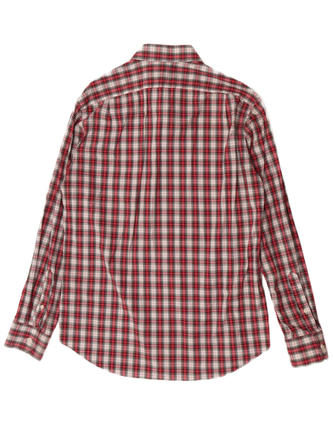 J. Crew Camisa masculina de flanela Thompson tamanho 16 1/2 grande algodão xadrez vermelho