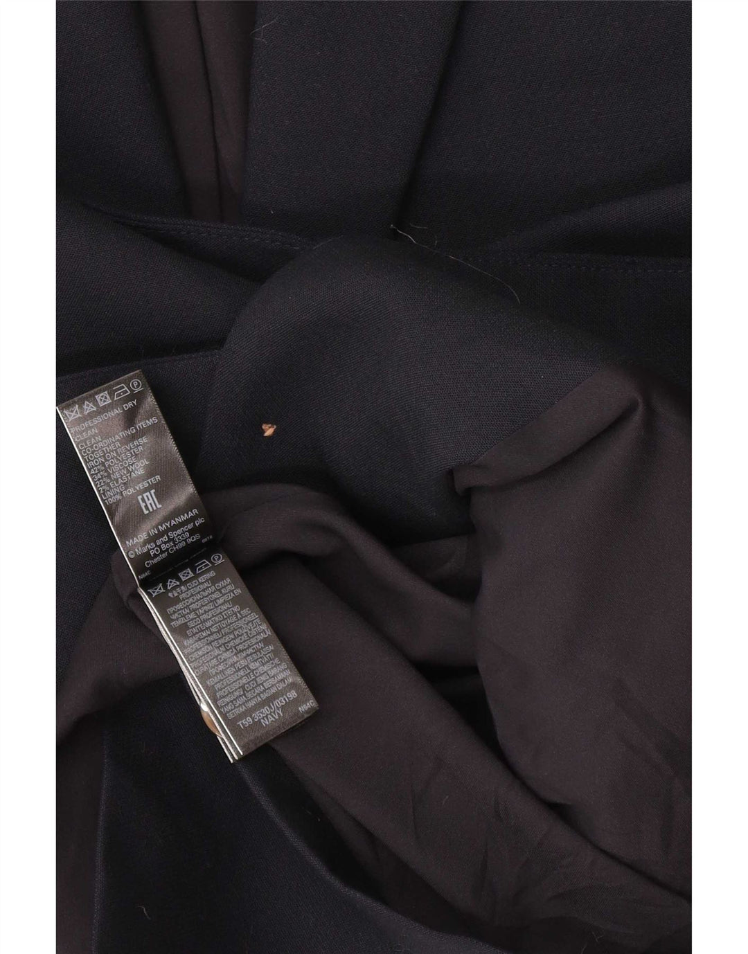 Jaqueta blazer feminina Marks & Spencer com 1 botão grande Reino Unido 18 XL azul marinho