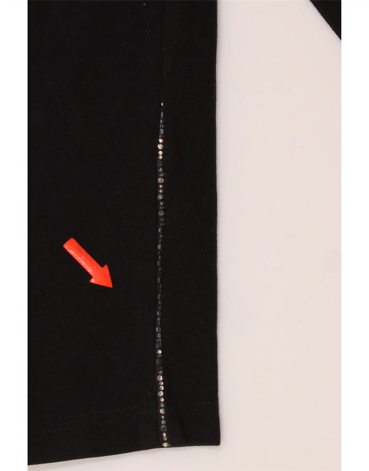 Leggings femininas Marks & Spencer Reino Unido 8 pequenas viscose preta