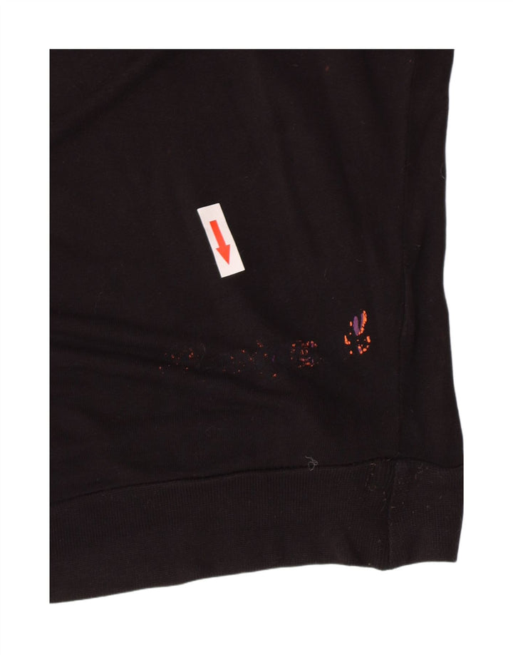 Blusa Batwing Feminina Desigual Top UK 16 Grande Preto Floral