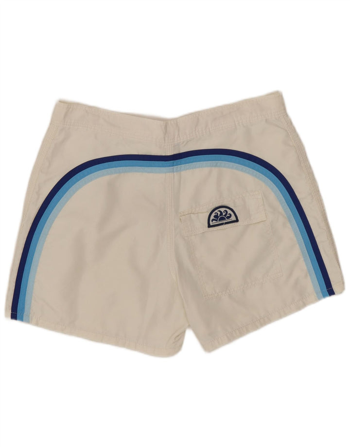 Shorts de natação masculino SUNDEK médio branco