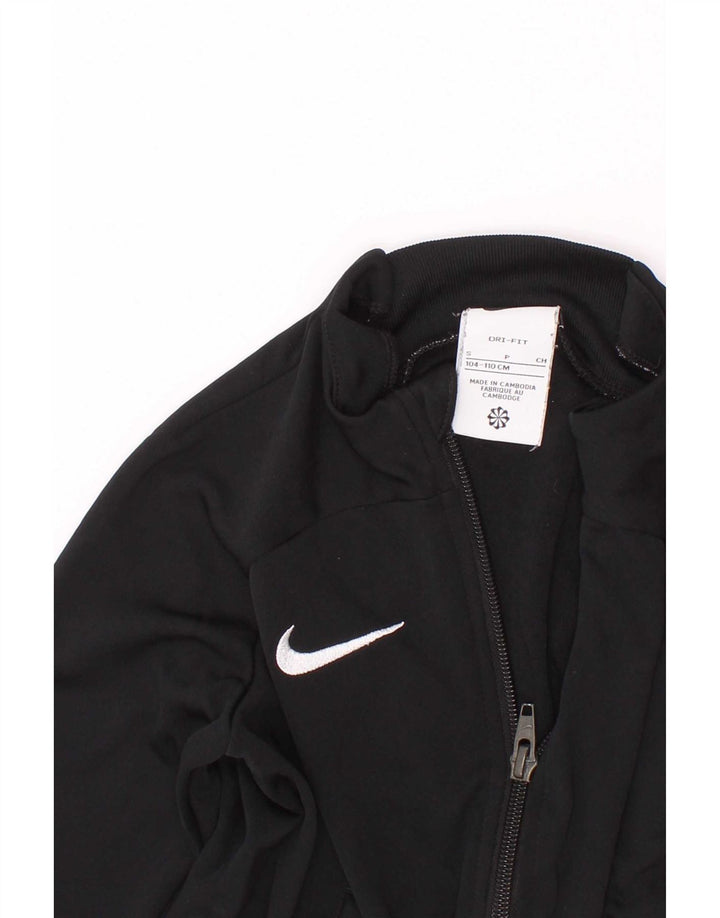 Jaqueta Nike Girls Dri Fit Tracksuit 4-5 anos pequena preta poliéster