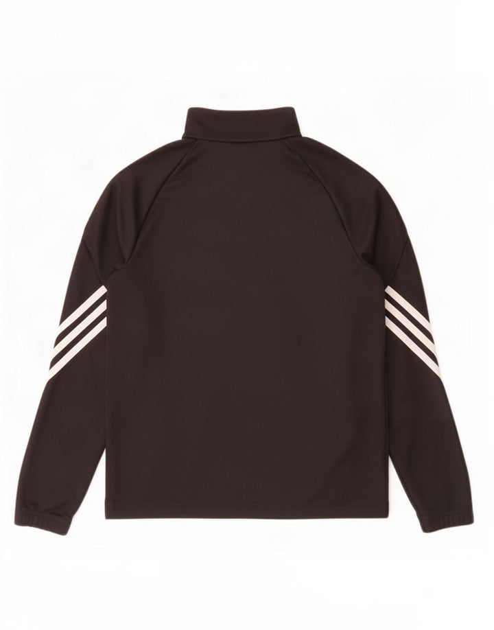 Adidas Meninos Climalite Zip Neck Pullover Treino Top 11-12 Anos Preto
