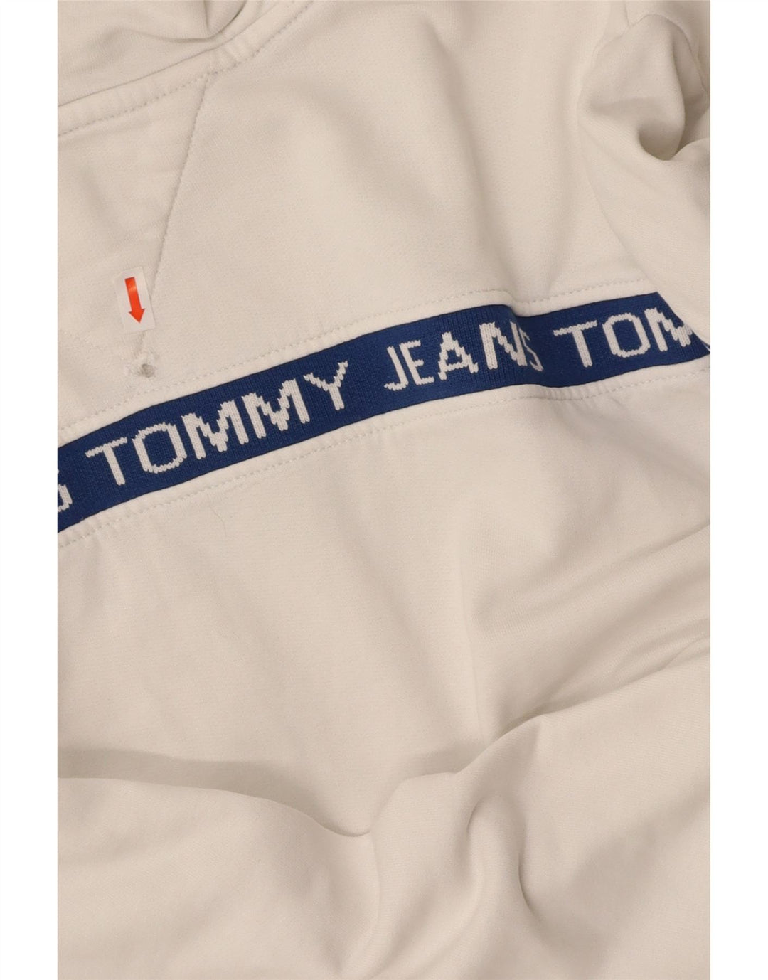 Suéter masculino com capuz gráfico TOMMY HILFIGER grande algodão branco