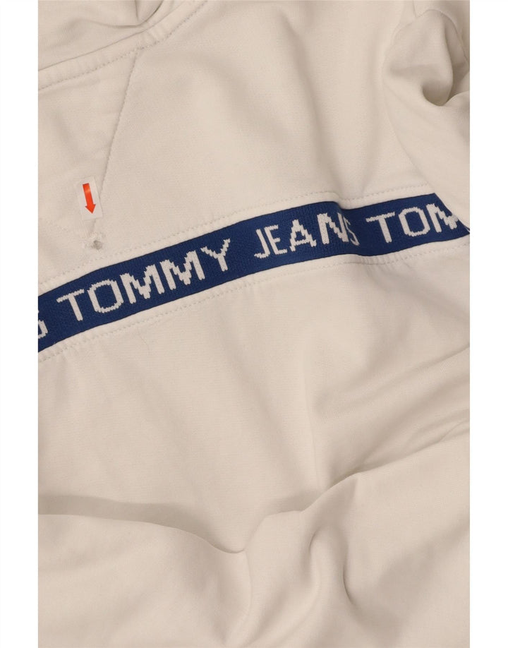 Suéter masculino com capuz gráfico TOMMY HILFIGER grande algodão branco