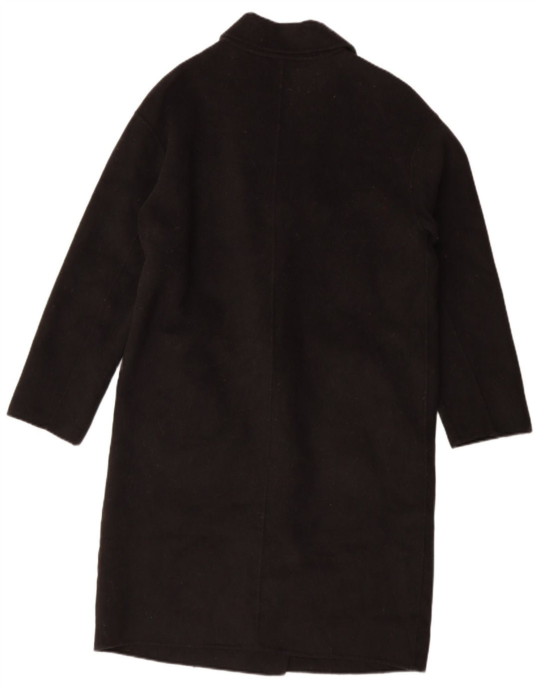 Zara Casaco feminino oversized com peito duplo Reino Unido 10 pequeno lã preta