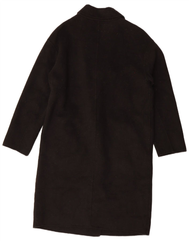 Zara Casaco feminino oversized com peito duplo Reino Unido 10 pequeno lã preta