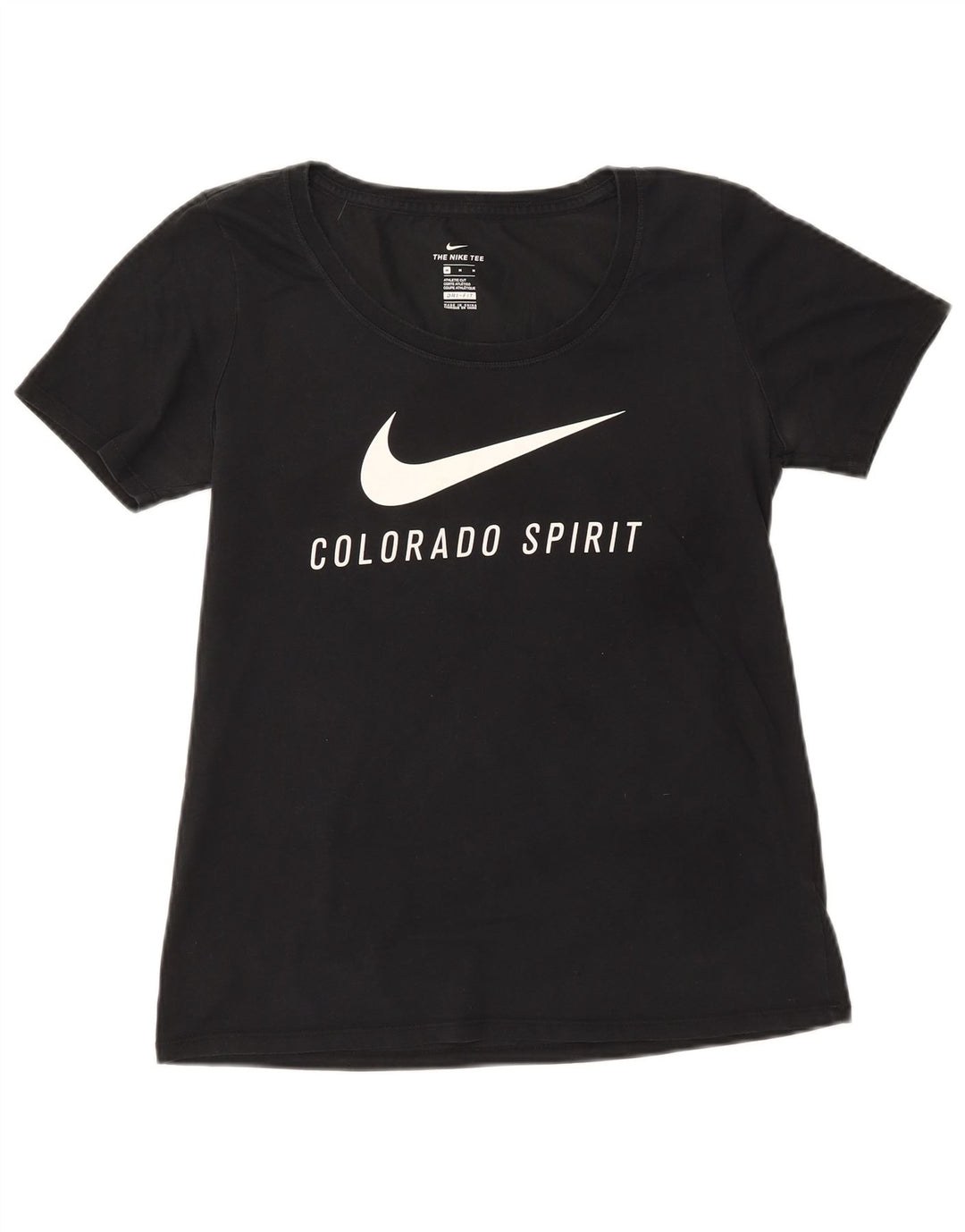 Camiseta feminina NIKE Colorado Spirit Graphic UK 12 médio algodão preto