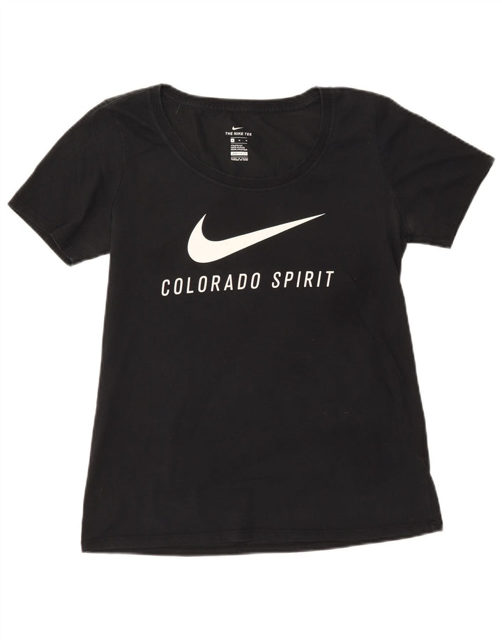 Camiseta feminina NIKE Colorado Spirit Graphic UK 12 médio algodão preto