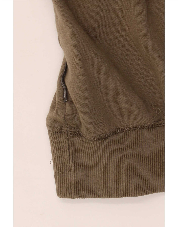 Suéter com capuz masculino French Connection de algodão cáqui médio