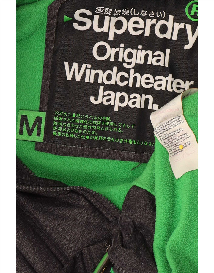 Jaqueta corta-vento masculina Superdry UK 38 cinza médio manchado