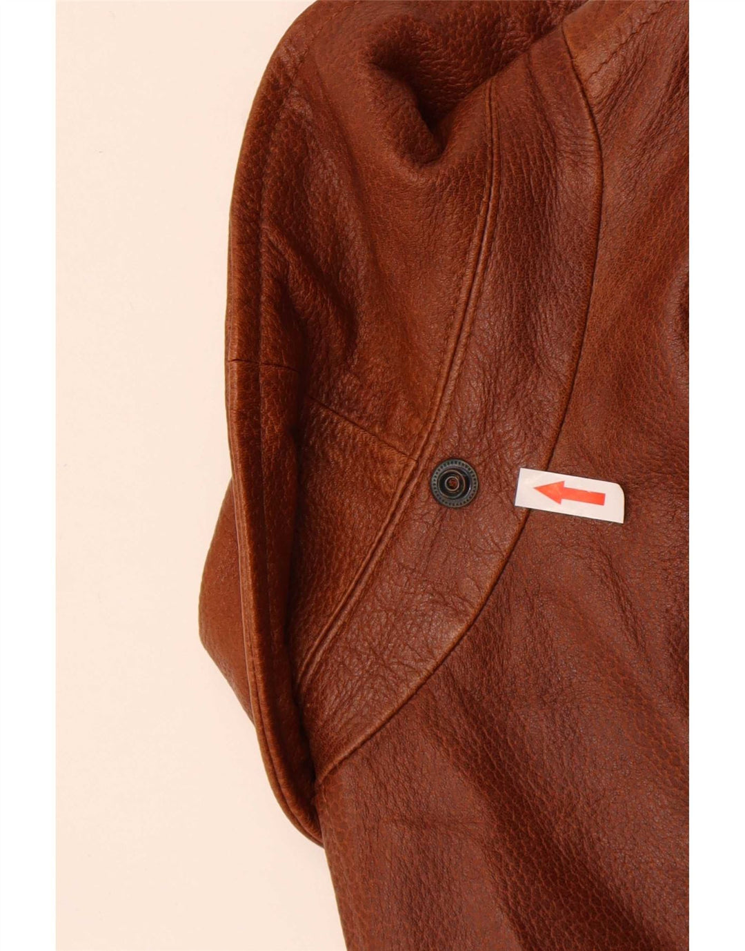 Jaqueta de couro masculina Pirbos IT 58 4XL marrom