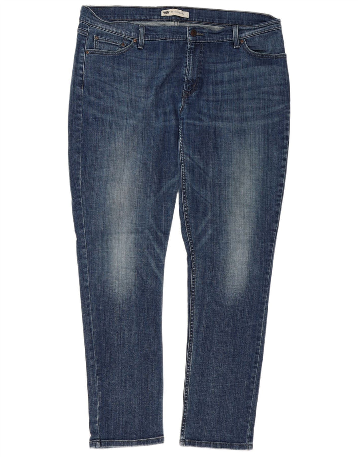 Calça jeans feminina LEVI'S 524 Super Low Slim W34 L32 azul algodão