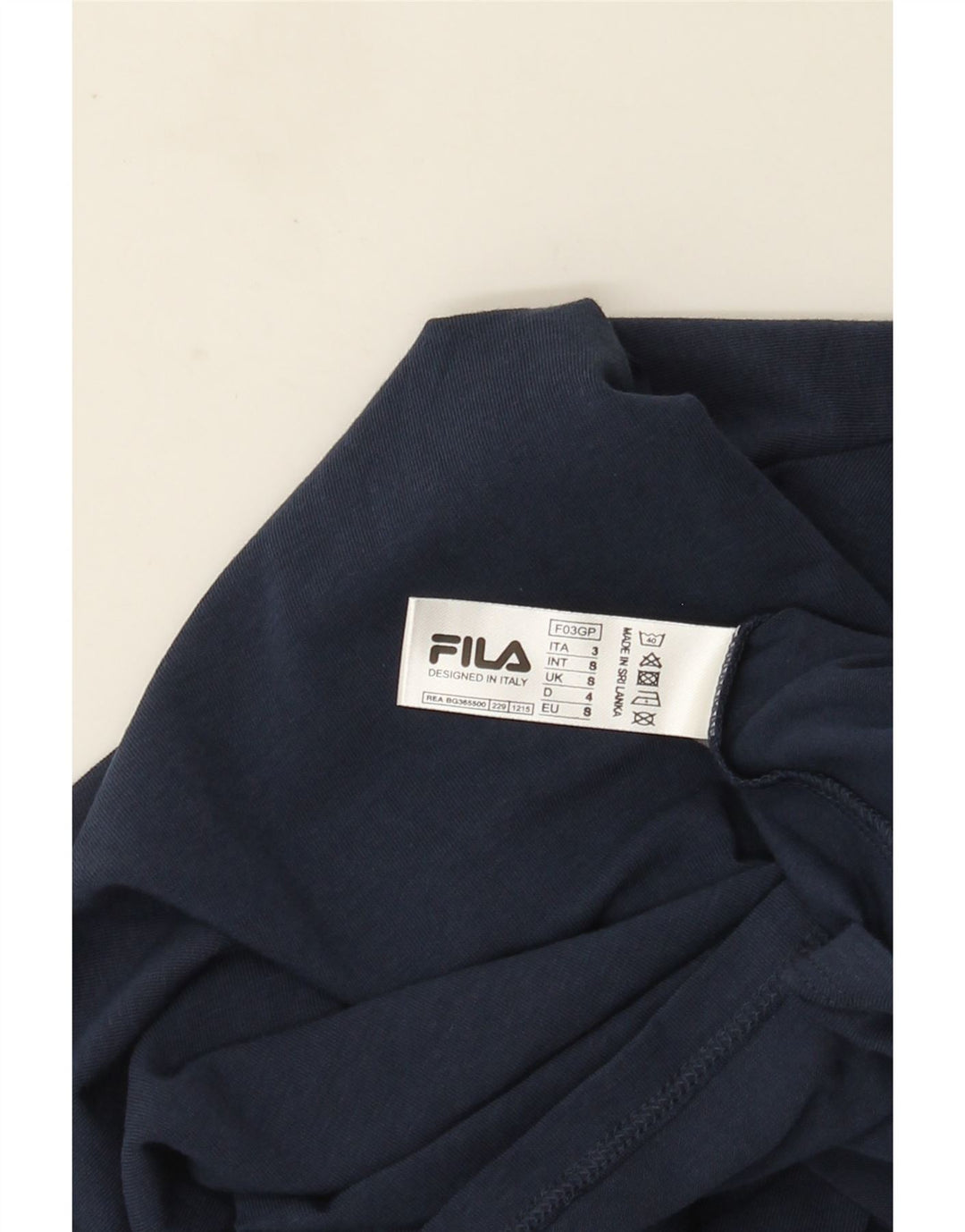 Camiseta masculina Fila top pequeno algodão azul marinho