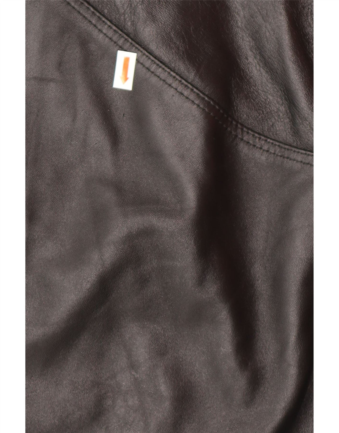 Saia feminina de couro VINTAGE IT 44 médio W28 couro preto