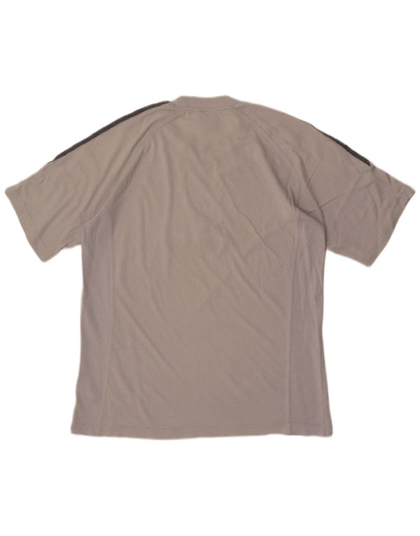 Adidas Mens Graphic T-Shirt Top UK 40/42 Médio Algodão Cinza