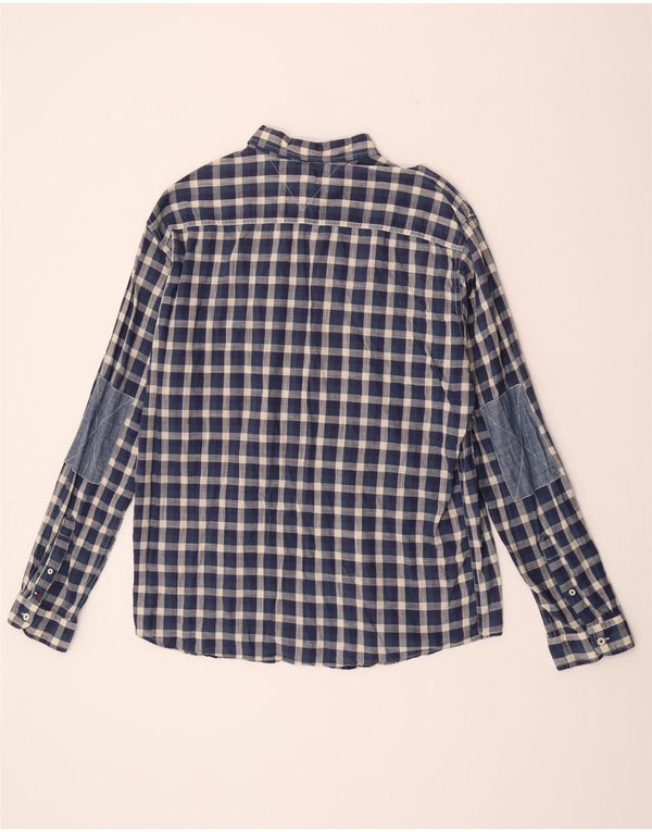 Camisa masculina Tommy Hilfiger vintage fit XL azul marinho algodão guingão