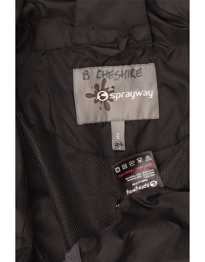 Jaqueta de chuva com capuz para meninos Sprayway 12-13 anos poliéster preto