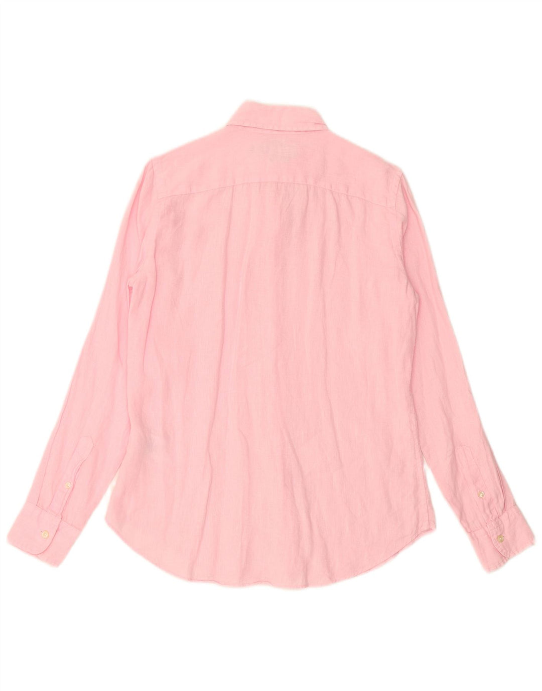 Camisa masculina de ajuste relaxado RALPH LAUREN pequena de linho rosa