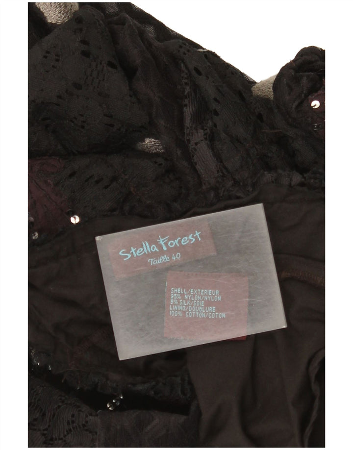 Saia evasê feminina Stella Forest EU 40 médio W30 preto floral nylon