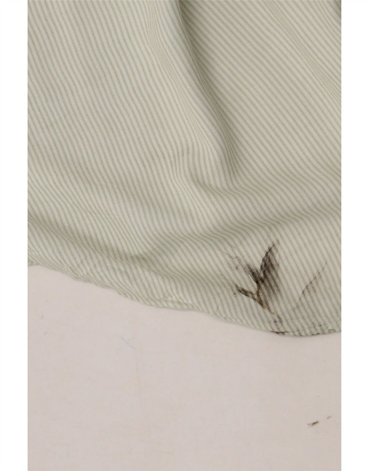Pulôver feminino Marks & Spencer UK 6 XS verde risca de giz viscose