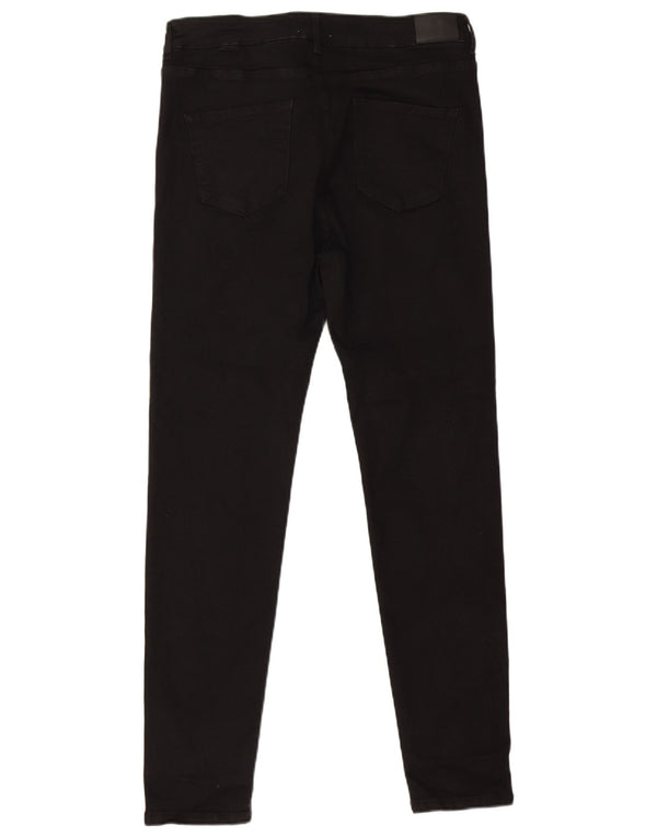 Calça jeans skinny feminina Hobbs UK 14 grande W34 L30 algodão preto