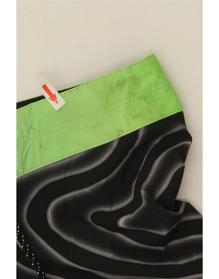 Shorts de natação masculinos Billabong grande poliéster geométrico preto