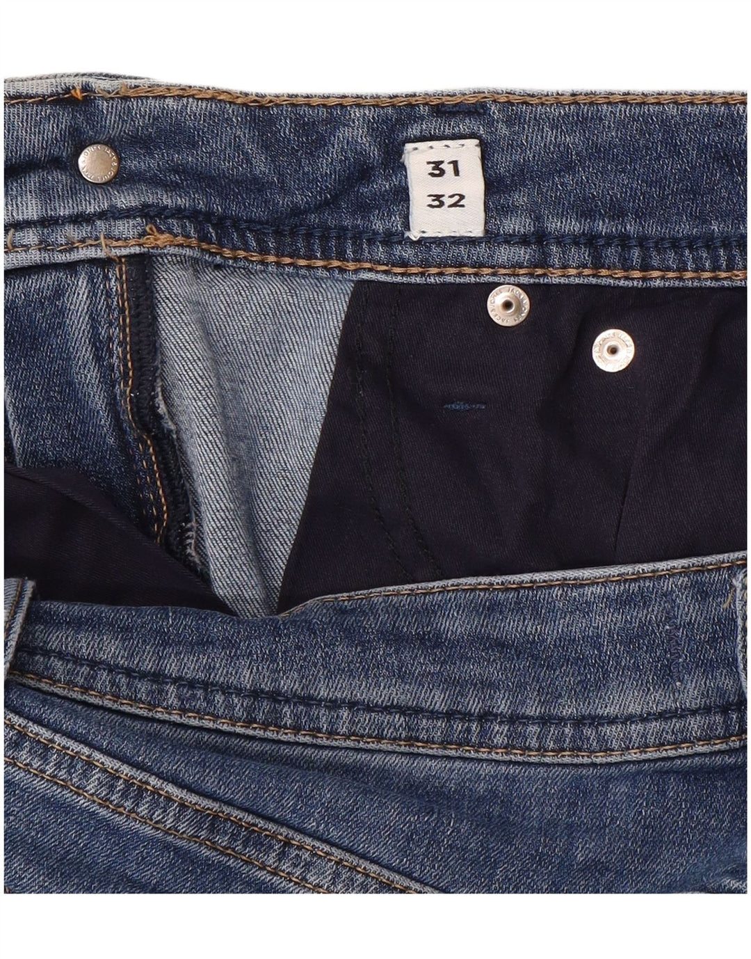 Jeans retos masculinos JACK & JONES W31 L32 algodão azul