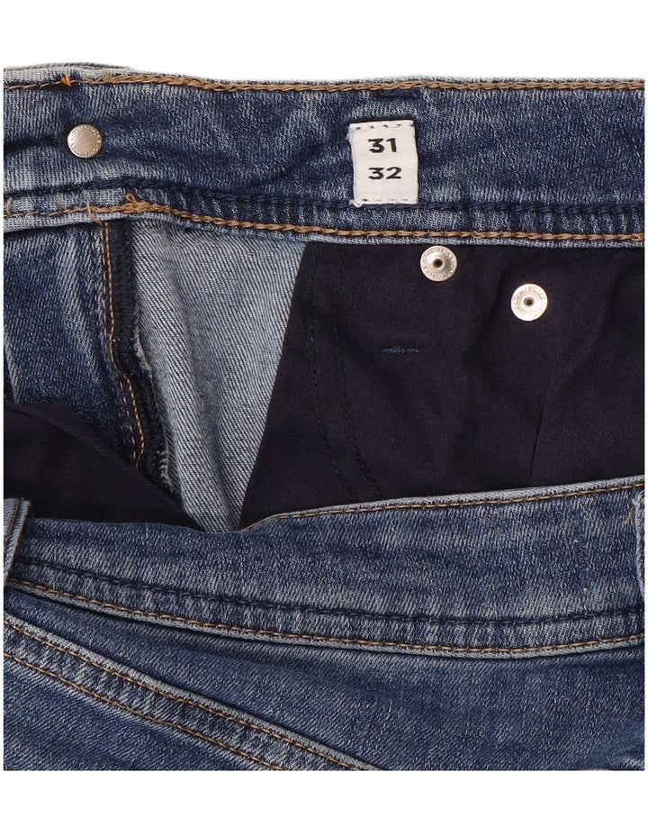 Jeans retos masculinos JACK & JONES W31 L32 algodão azul