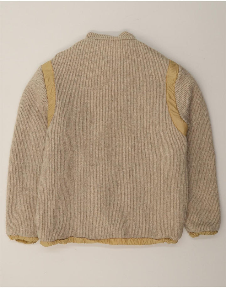 Jaqueta bomber reversível masculina vintage UK 36 pequena bege