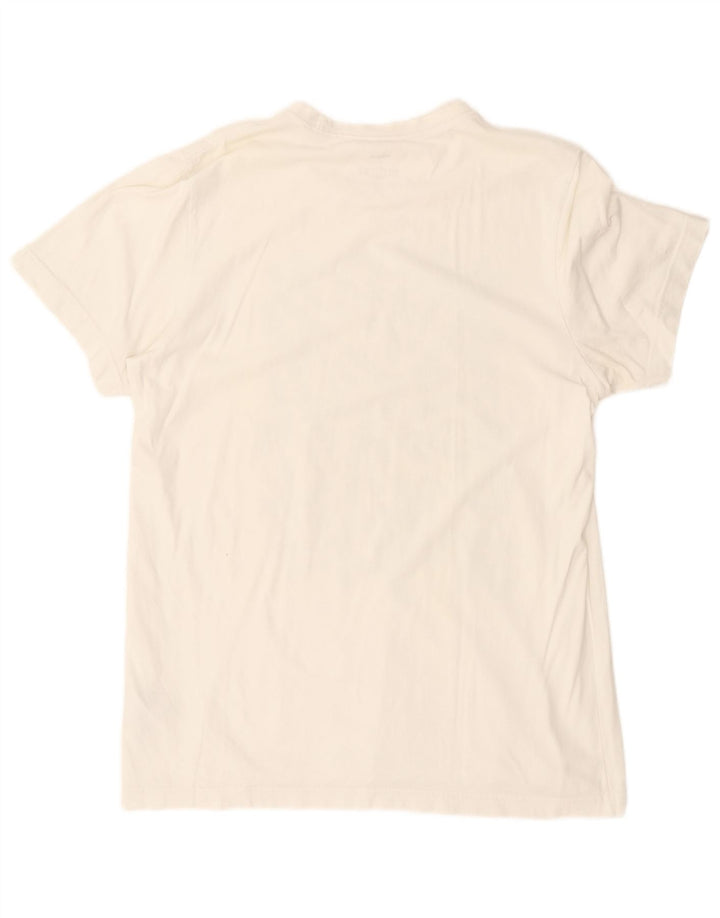 ADIDAS Mens Graphic T-Shirt Top Grande Algodão Branco