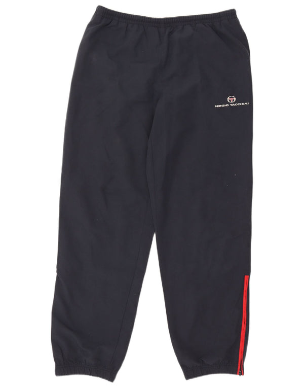 Sergio Tacchini Calça de treino masculina Joggers grande poliéster azul marinho