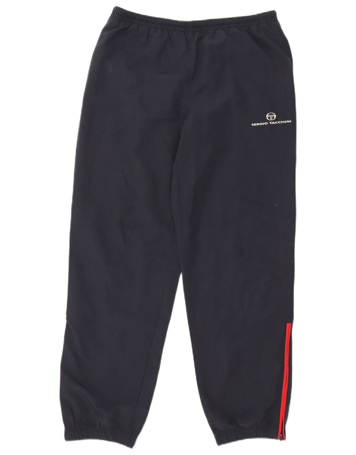 Sergio Tacchini Calça de treino masculina Joggers grande poliéster azul marinho