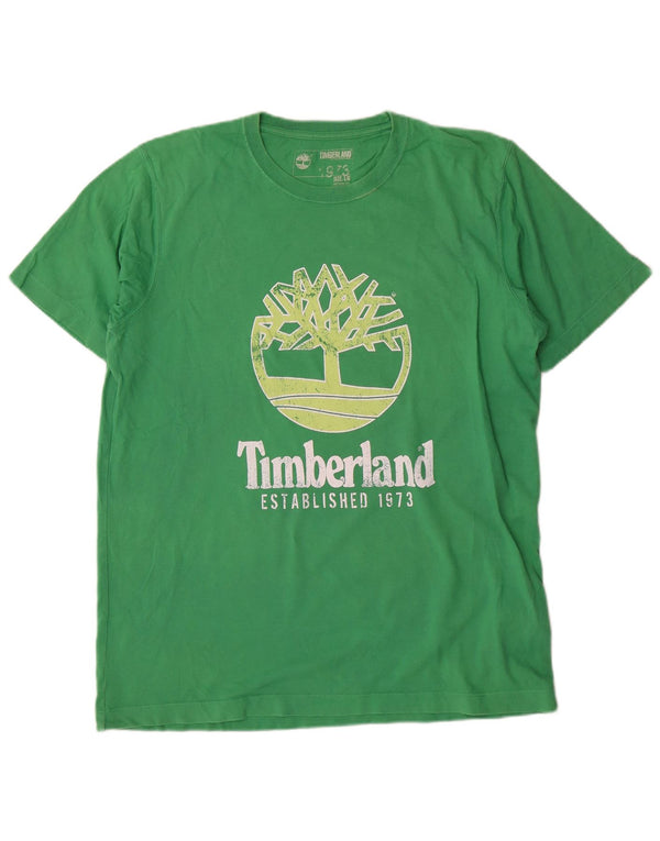 Timberland Camiseta masculina gráfica grande algodão verde