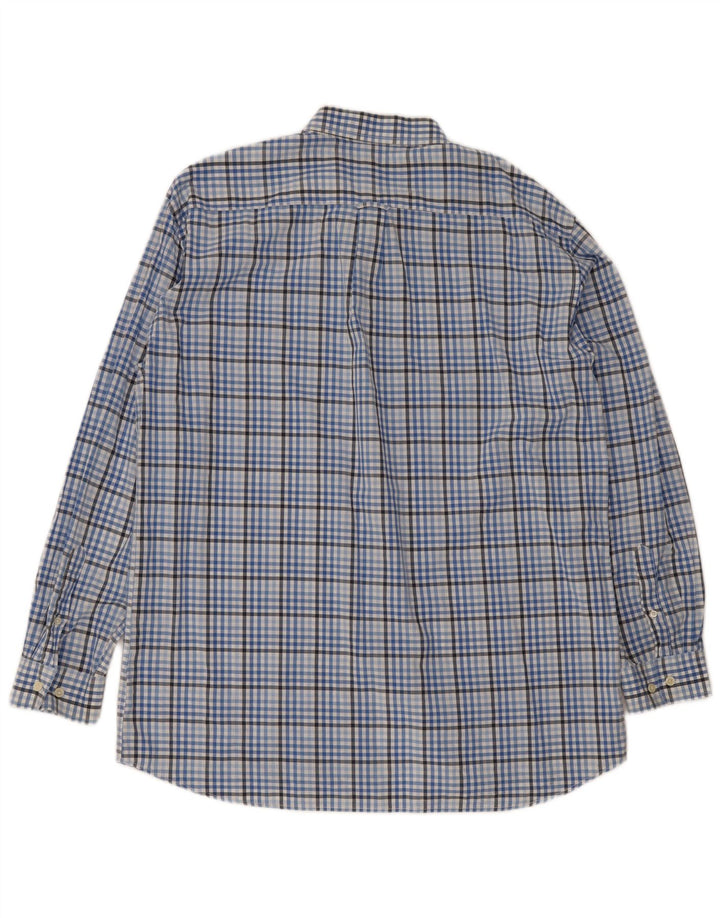 Gant Camisa masculina regular fit XL azul algodão guingão