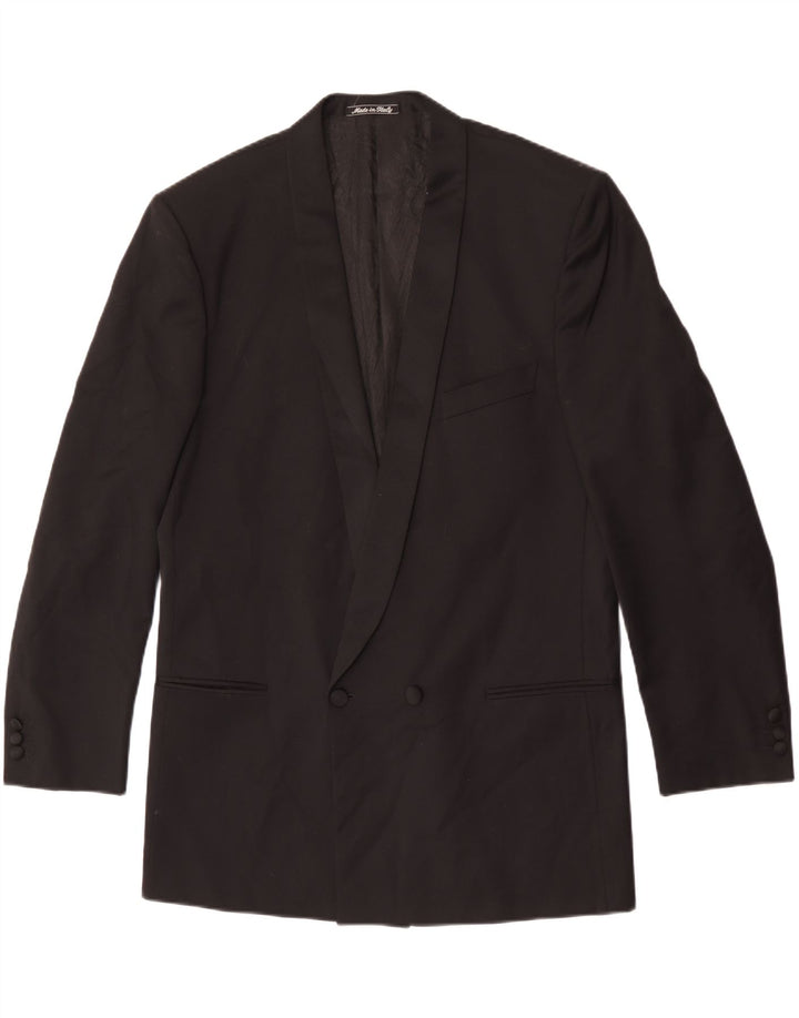 Jaqueta Blazer Masculina Profilo Double Breasted IT 52 XL Lã Preta