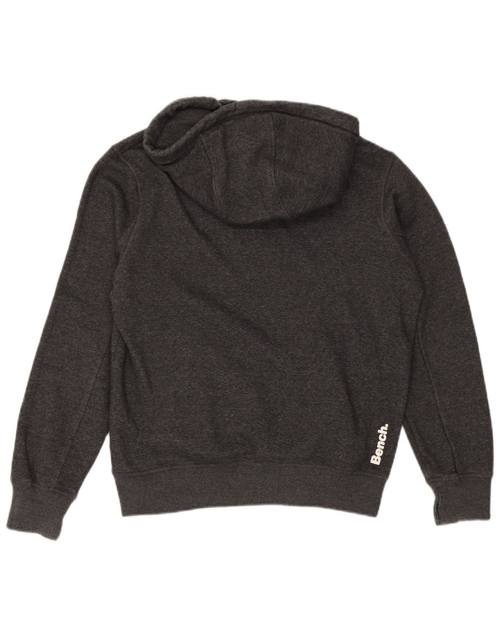 Suéter masculino com capuz gráfico BENCH pequeno algodão cinza