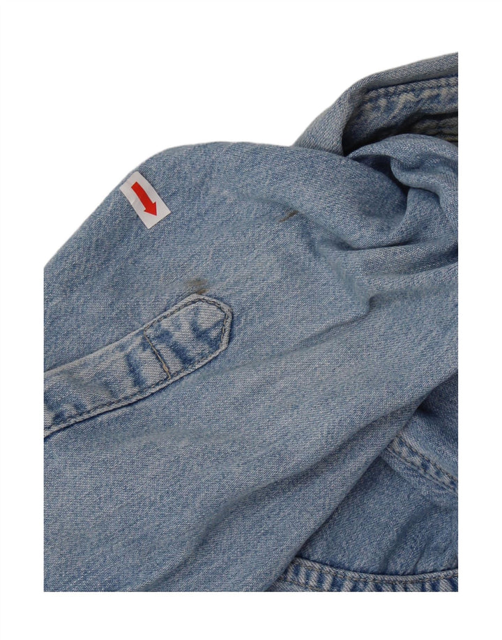 Camisa jeans masculina PEPE JEANS algodão azul médio