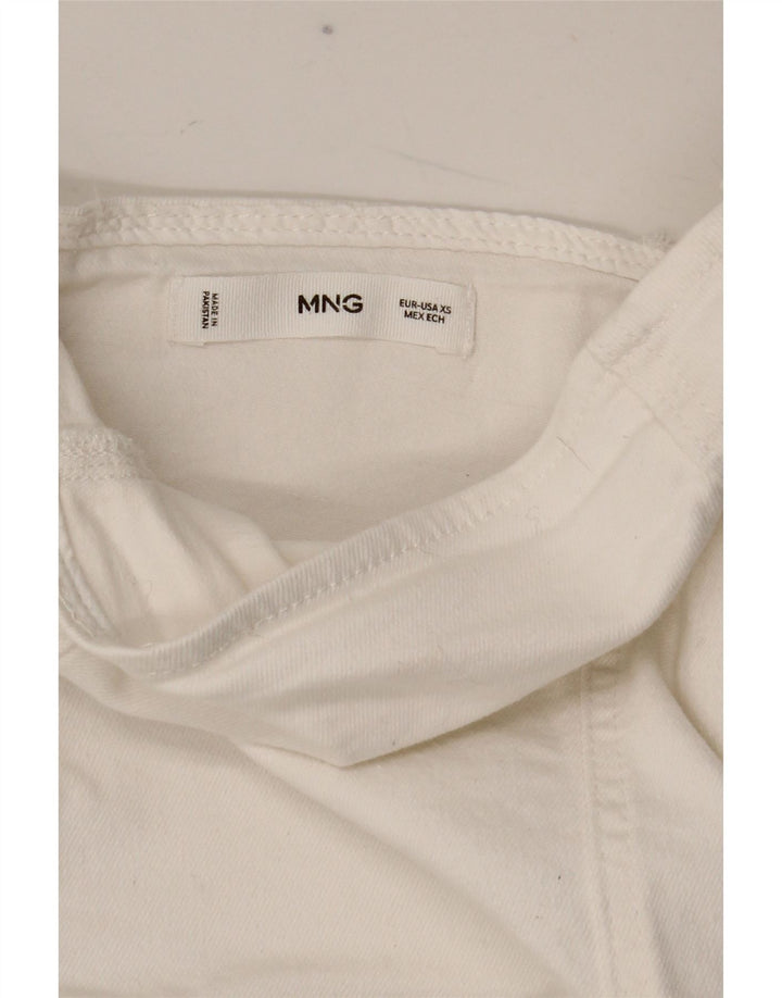Top espartilho feminino Mango UK 4 XS algodão branco