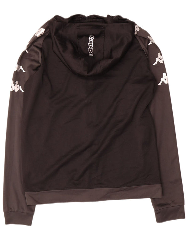 Kappa Mens Lewes Graphic Tracksuit Top Jaqueta Médio Preto Colorblock