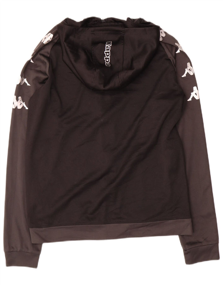 Kappa Mens Lewes Graphic Tracksuit Top Jaqueta Médio Preto Colorblock