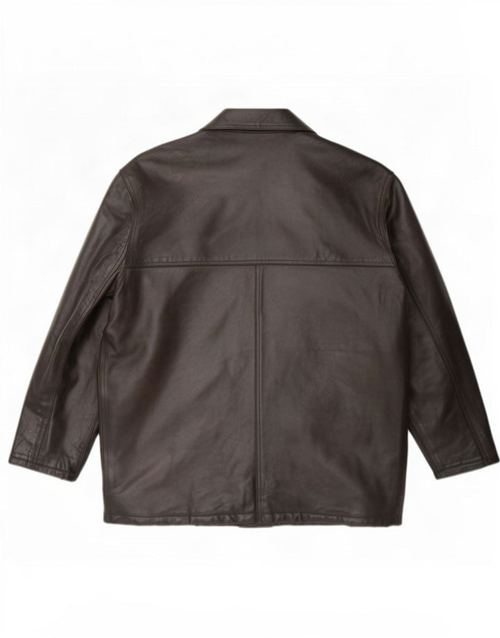 Jaqueta de couro masculina Bayside Reino Unido 38 marrom médio