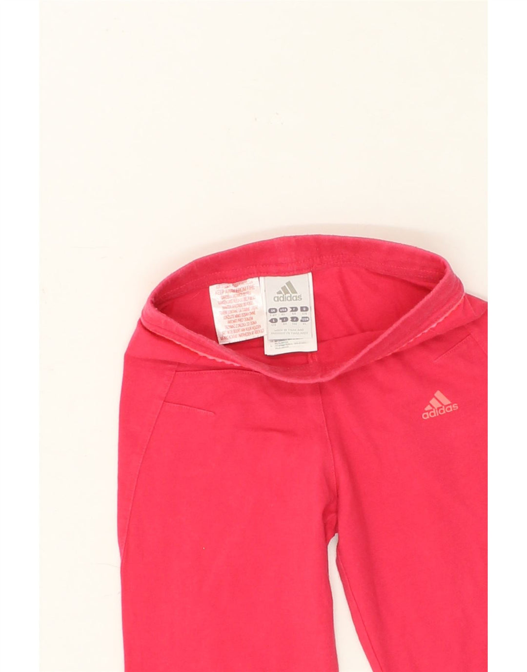 ADIDAS Girls Leggings 7-8 Years Pink Cotton Vintage Adidas and Second-Hand Adidas from Messina Hembry 