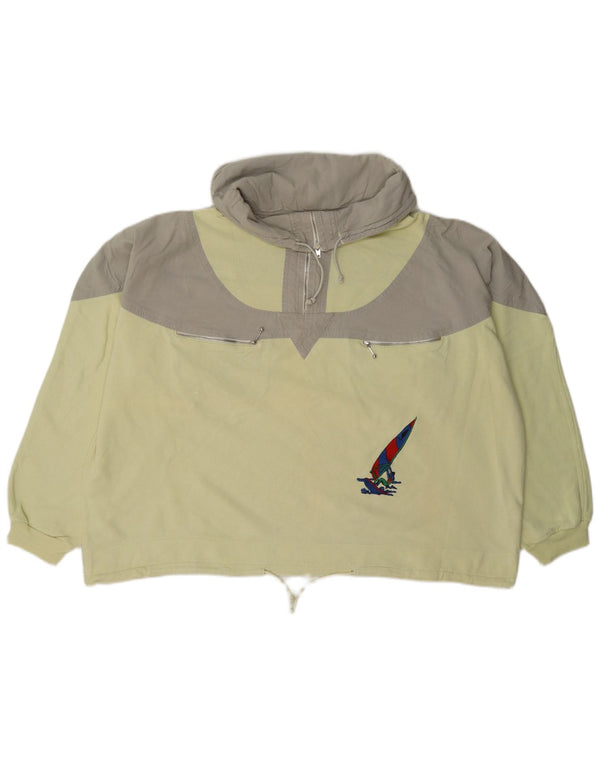 Suéter feminino vintage com estampa oversized UK 16 grande amarelo