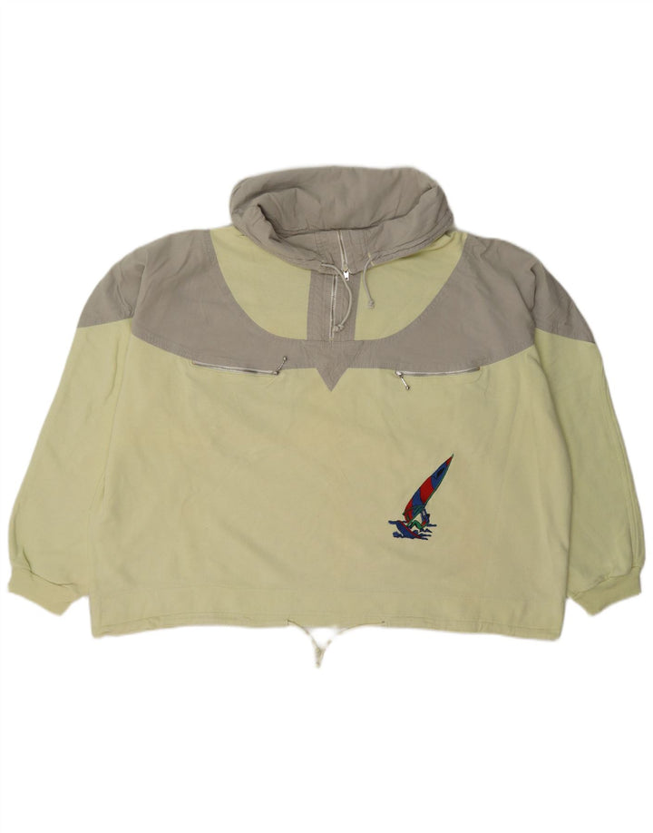 Suéter feminino vintage com estampa oversized UK 16 grande amarelo