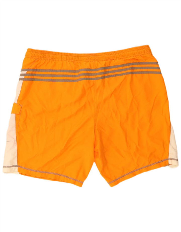Adidas Mens Graphic Natação Shorts 2XL Laranja Colorblock Poliéster