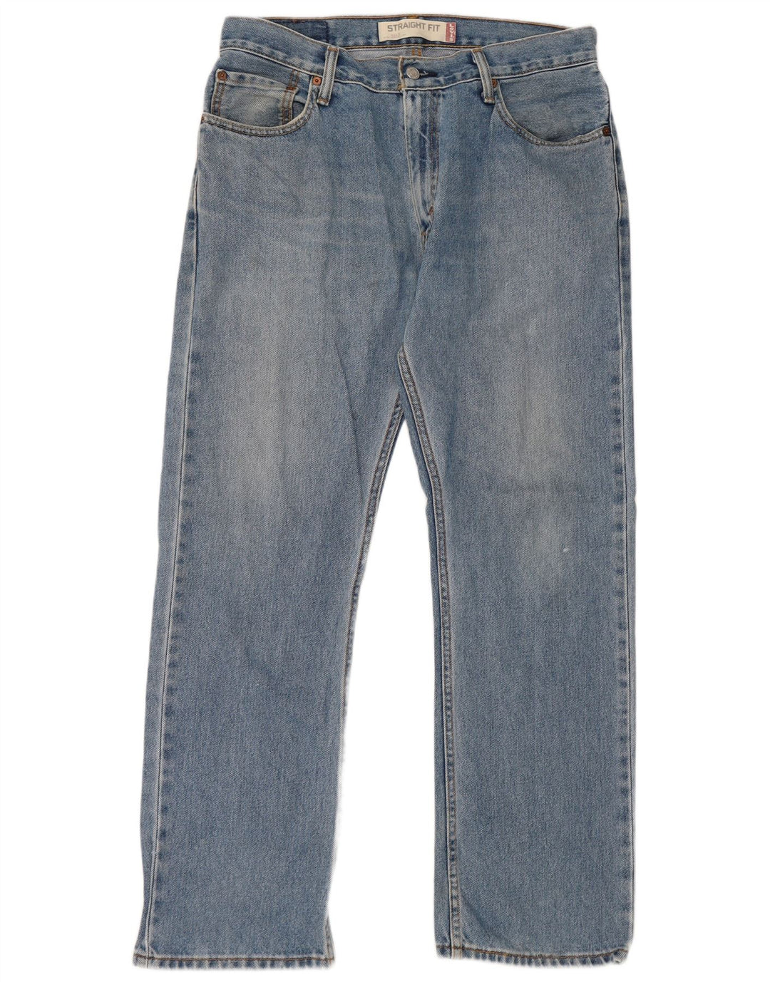 Levi's Masculino 505 Straight Jeans W33 L30 Azul Algodão