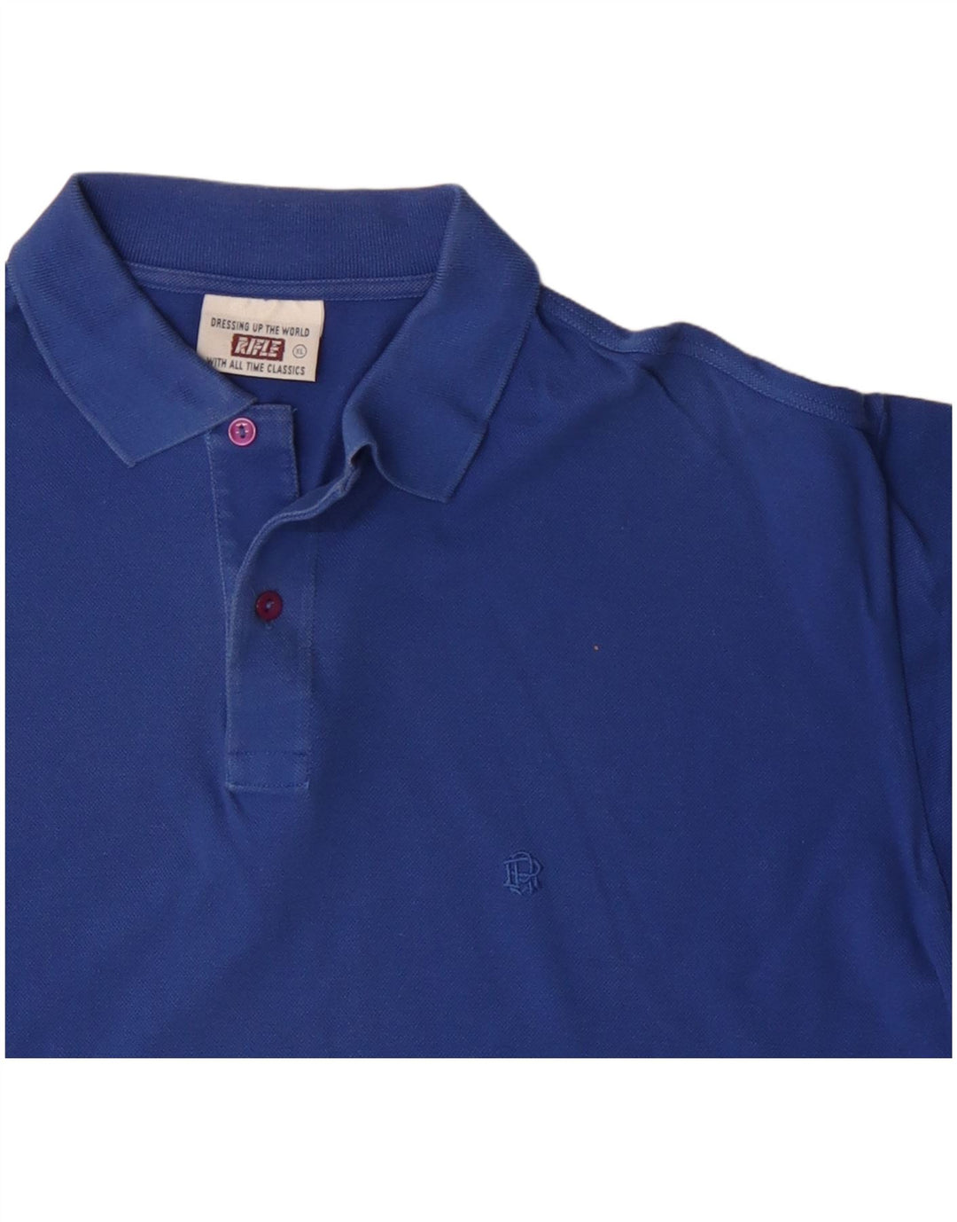 Camisa polo masculina RIFLE XL algodão azul